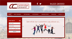 Desktop Screenshot of cambridgecaravans.co.uk