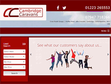 Tablet Screenshot of cambridgecaravans.co.uk
